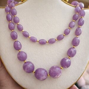 Vintage Joan Rivers Lavender Beaded Necklace Bundle